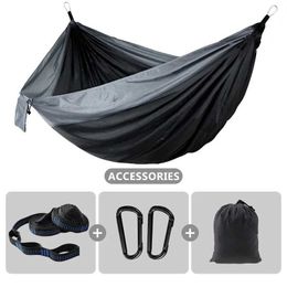 Hammocks 1-2 Person Camping Hammock 102x55inch Durable Portable Double Hanging Swing for Outdoor Indoor Travel Garden Backpacking H240530 33WV