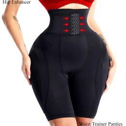 Hip Enhance Fake Ass Underwear Padding Body Shaper Pads Panty with Belt Thigh Slimmer Sexy Big Butt Lifter Shapewear 240521
