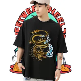 Casual New T-Shirts Anime Casual Beach Men Tops Tees Round Neck Short Sleeve Loose Fit Tops Tees