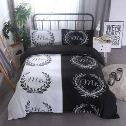 Bedding Sets Black White Polyester 3pcs BS14 Wifi Pattern Duvet Cover Pillowcases For Bedroom Dorm Bed Decorations