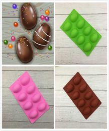 8 Eggs Shaped Easter Egg Silicone Baking Mould Pastry Chocolate Mould Pudding Ice Tray Mould Easter DIY Soap Mould Crafts Gifts3033773