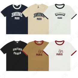 womens t shirts T-Shirt designer tees luxury lady tshirt Classic simple basic embroidery big Letter patchwork crew black brown beige europe love Top