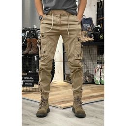 Joggers Cargo Pants Men Casual Y2k Multi-Pocket Male Trousers Sweatpants Streetwear Techwear Tactical Track Gray Pants Men 240518