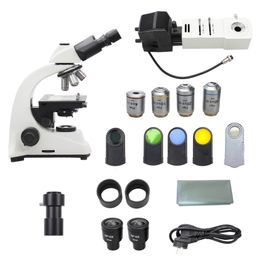Trinocular HD Metallographic Microscope 5MP USB eyepiece Metal Mineral LCD Chip Reflected Light Stereo Biological 2 uses