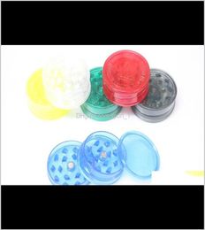 Plastic Tobacco Herb Grinders Colourful 3 Parts Pipe Philtre Grinder Tools Dia 60Mm Tool Kouyw Other Accessories4329014