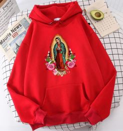 Men039s Hoodies Sweatshirts Our Lady Of Guadalupe Prints Women Casual Crewneck Warm Hoodie Autumn Oversize Hoody Fashion Comf9627338