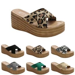 Slippers Fashion Sandals Women High Heels Shoes GAI Summer Platform Sneakers Triple White Black Brown Gr 3bd
