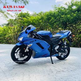 Diecast Model Cars Maisto 1 12 Kawasaki Ninja ZX-6R simulation alloy motocross authorized motorcycle toy car Collecting gifts Die casting model Y240530JNS9