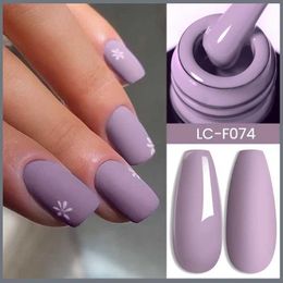 Nail Polish LILYCUTE 7ml Grey purple matte gel nail polish nude pink autumn full coverage ergonomic soap primer nail polish d240530