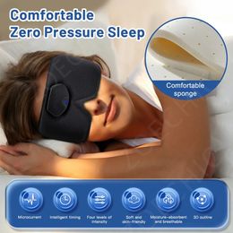 Smart EMS Head Massager Electric Pulse Sleep Mask Relieve Migraine Aid Sleep Device Travel Eyeshade Blindfold Eyepatch 240530