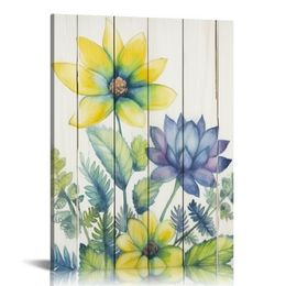 Succulent Pictures Canvas Wall Art for Bedroom Green Botanical Artwork Boho Bathroom Decor Watercolor Cactus Paintings for Living Room Desert Decoration for Home