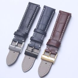 Black Brown Blue Genuine Leather watchband Watch Band Soft Watchbands for Breitling strap Man 22mm with Tools 2741