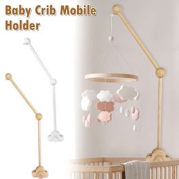 Crib Holder Adjustable Angle Height Wooden Non-Skid Cot Mobile Arm Baby Bed Bell Bracket Mosquito Net Hanging Rod L2405