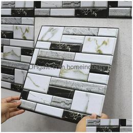 Wall Stickers Self Adhesive Tile Sticker Home Decor 3D Pvc Ers For Kitchen Cupboard Bathroom Waterproof Wallpaper 231009 Drop Deliver Dhvnp