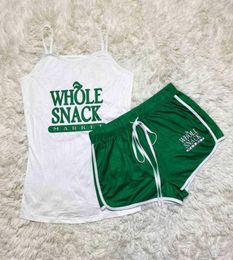 Ps Size Designers Women Tracksuits Two Piece Short Pants Printed Suspender Sexy Yoga Pants Set Shorts Outfits Clothes9561892