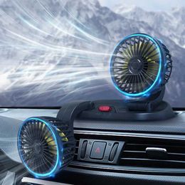 Fans Car Fan 24V Big Truck 12V Car General Dual-head Fan Package Car Cooling Large Wind Electric Fan