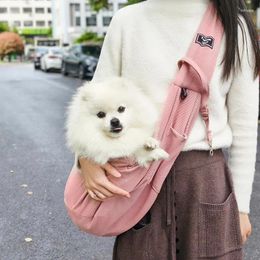 Dog Carrier Pet Shoulder Bag Carrying Canvas Supplies Outdoor Travel Portable Cat Puppy Comfortable Sling Tote Four Seasons