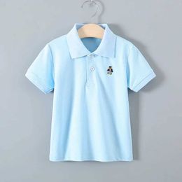 Polos Polos Children boys teenagers polo shirts summer children boys shorts seven pieces of solid cotton toddlers WX5.29