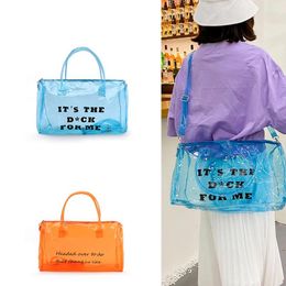 Backpack Clear PVC Reusable Shopping Bag For Women Eco Tote Handbag Summer Beach Pouch Transparent Large Ladies Shoulder Bags