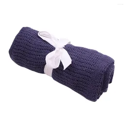 Blankets Boy Girl Cotton Blend Crochet Towel Bath Baby Swaddle Soft Warm Comfortable Wrap Blanket Infant Supplies Breathable Sleeping
