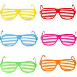 Party Decoration 6 Pcs Plastic Shutter Glasses Shades Sunglasses Eyewear Props Assorted Colours Birthday Christmas