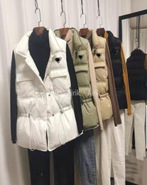 22ss Womens Downs Parkas White duck Vest Down Quilted Pockets Warm Jackets Women Winter Hood Long With Jacket Coat Outdoor size4105299