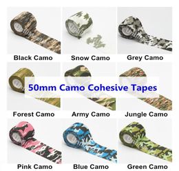 Protective Camouflage Tattoo Grip Bandages 50mm Self Adhesive Elastic Camo Wraps Sport Protection 2 Inch Tapes Grip Accessories 123580987
