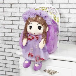 Plush Backpacks Cute little bag and little girl cartoon plush kindergarten baby backpack for ages 1 to 3 S245305