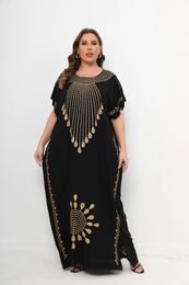 Muslim Abayas For Women Dashiki 100% Cotton Short Sleeve Maxi Loose Dubai Turkey Middle East Kaftan Robe African Elegant Dresses 240529