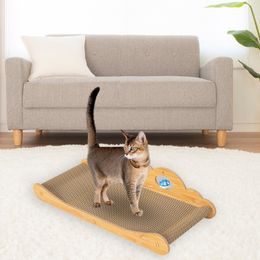 Cat Scratch Board Pet Bed Scratcher Resistant Protect Couch Carpeted Cat Scratching Pad Corrugated Paper Cats Training Claw Toys