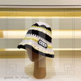 Miumu Bag Handmade Knitted Designer Bucket Hat Designer Women Fisherman Hats Fashion Beanie Cap Men Fashion Luxury Baseball Caps Casual 4ff