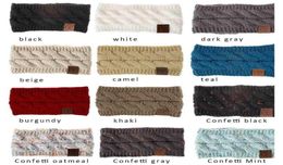 CC Hairband Sweatband Colourful Knitted Crochet Headband Winter Ear Warmer Elastic Band Wide Accessories8177543