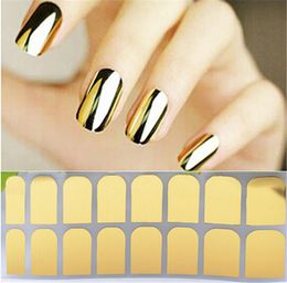 Nail Art Polish Metallic Gold Foil Sticker Decal Patch Wraps Tips Full Nail Tips Decoration9507189