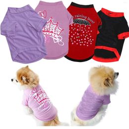 Dog Apparel Four Piece Shirt For Pet Clothing Summer Puppy T-Shirt