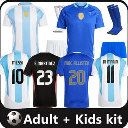 24 25 Argentina 3 star Soccer Jerseys Commemorative Player Version MESSIS DYBALA DI MARIA MARTINEZ DE PAUL MARADONA Men Kids Kit Copa America Cup Camisetas 16-4XL