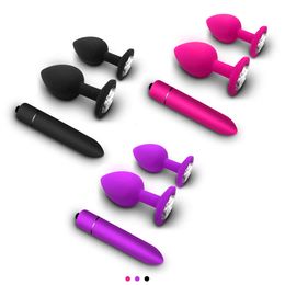 Sex Toy Massager Anal Plug Butt for Women Men Gay Soft Silicone Mini Toy Bullet Vibrator Dildo Toys Adults 18