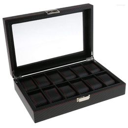 Watch Boxes & Cases Fashion Jewellery Display Case Storage Box 12 Slots - Black 251w