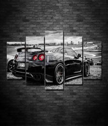 Modern Art Frame HD Printed Wall Canvas Pictures 5 Panel Nissan GTR Home Decoration Car Living Room Paintings Modular Posters6693285