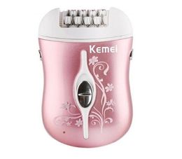 kemei km6031 rechargeable 3 in 1 lady epilator electric hair remover hair shaver removal for women foot care trimmer device depil3402448