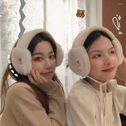 Berets Adjustable Cute Bandage Earbags Warm Children Earlap Warmer Headband Bear Women Earmuffs Winter Ear Cover