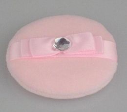 Face and Body Powder Puff Imports of cotton ribbontype Pink Powder Puff 30 pcs bag 60mm6257404