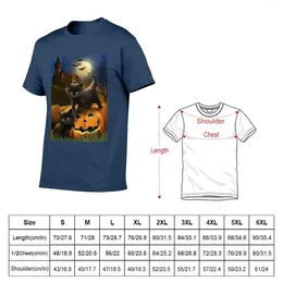 Men's Polos Halloween Black Kittens DreamscapesbyTeresa T-Shirt Graphics T Shirt Graphic Short Shirts For Men