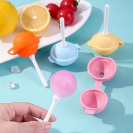 Silicone Ice Cream Moulds DIY Ice-lolly Moulds Ice Popsicles Round Shape Moulds Grade Mould Baking Tool Kitchen Accessories