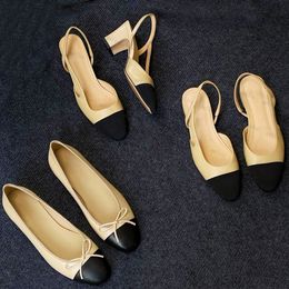 Ballet Flats Slingbacks sandalo con tacchi alti decorazione da arco scarpe da ballo da sposa scarpe da festa per feste per matrimoni scarpe da design a tacchi alti
