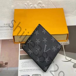 high quality Leather Wallets Fashion Designer Wallets Retro Handbag for Women Men Classic Card Holders Coin Purse Famous Lattice Checker Pla