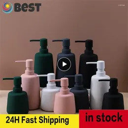 Liquid Soap Dispenser Simple Conical And Round Shower Gel Bottle Small Shampoo Lotion For Hand Sanitizer Ceramic Press Bath