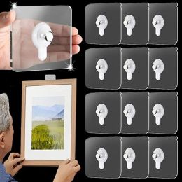 10pcs Adhesive Wall Screws Hanging Nails Self Adhesive No Drilling Wall Hook for Photo Frame Wall Picture Posters