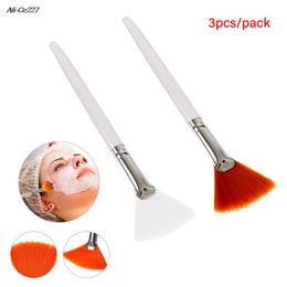 3/4Pcs Soft Makeup Brush Tools DIY Face Mask Brush Set Soft Applicator Brushes Includes Fan Facial Brushes Acid Applicator Brush