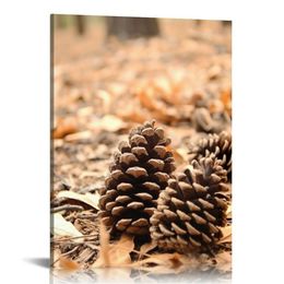 Pine Nuts Wall Art Fallen Leaves Canvas Painting And Posters Modern Prints For Living Room Interior Decor Pictures