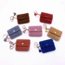 Party Favour Mini Coin Purse Keychain Candy Colour Cute Key Case Pendant Data Cable Storage Bag Chain Creative Gift DIY Ring